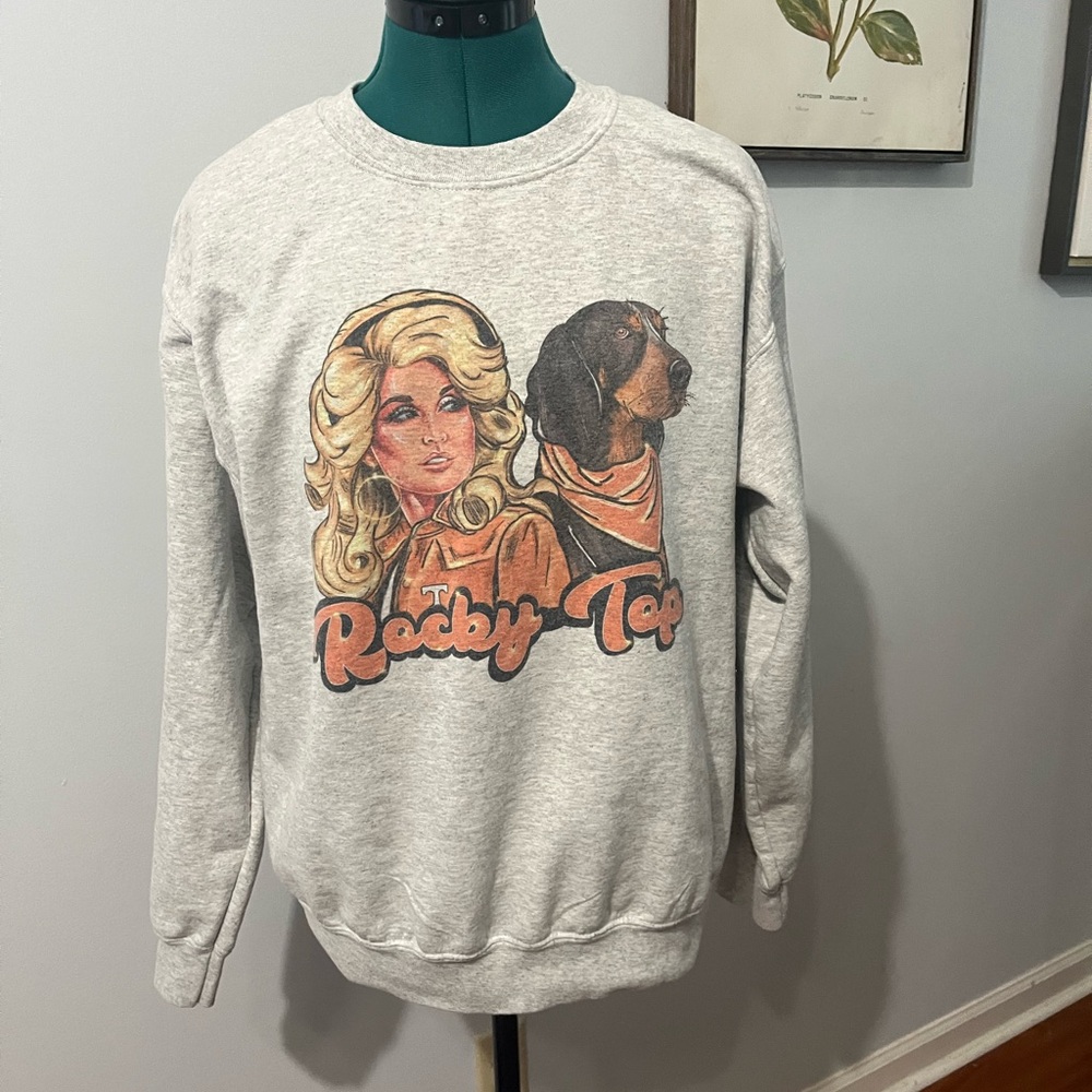 Source Unknown Gray Rocky Top Graphic Sweatshirt
